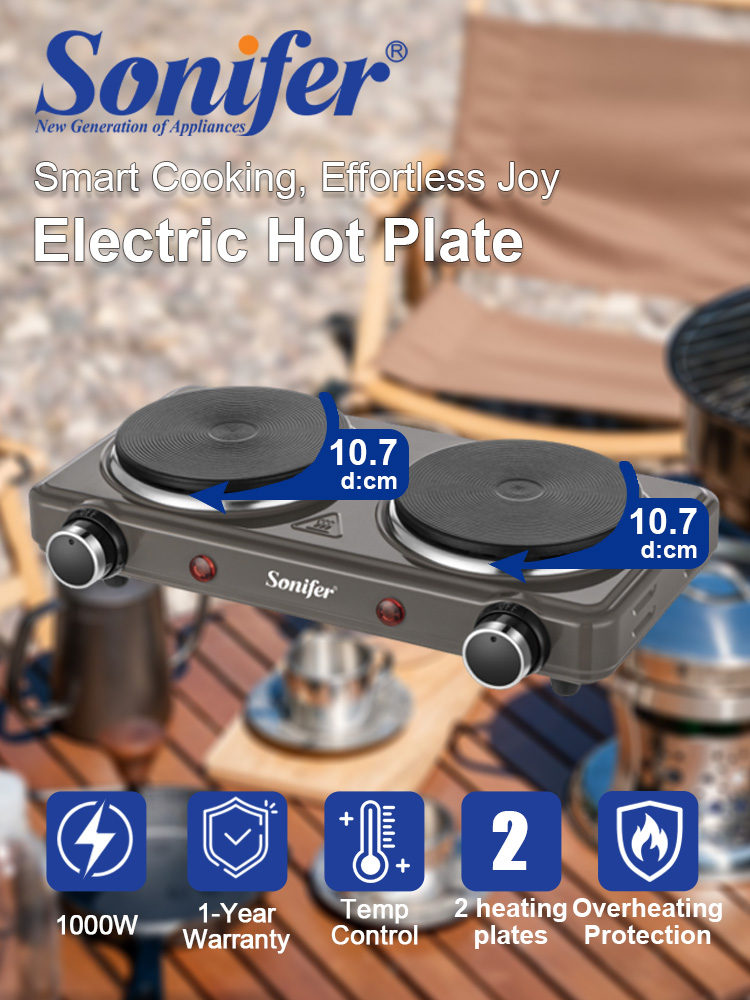 Induction Cooktop Portable - Dubbele brander elektrisch fornuis Sonifer SF-3068