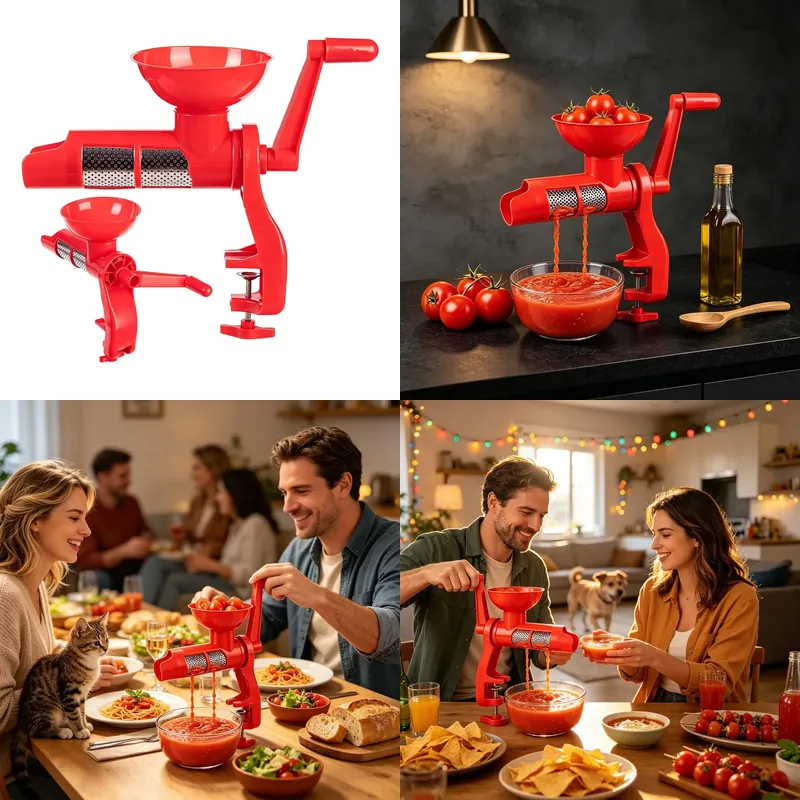 Juicer - Tomatenpers met handbediening, keukenapparaat met filter,