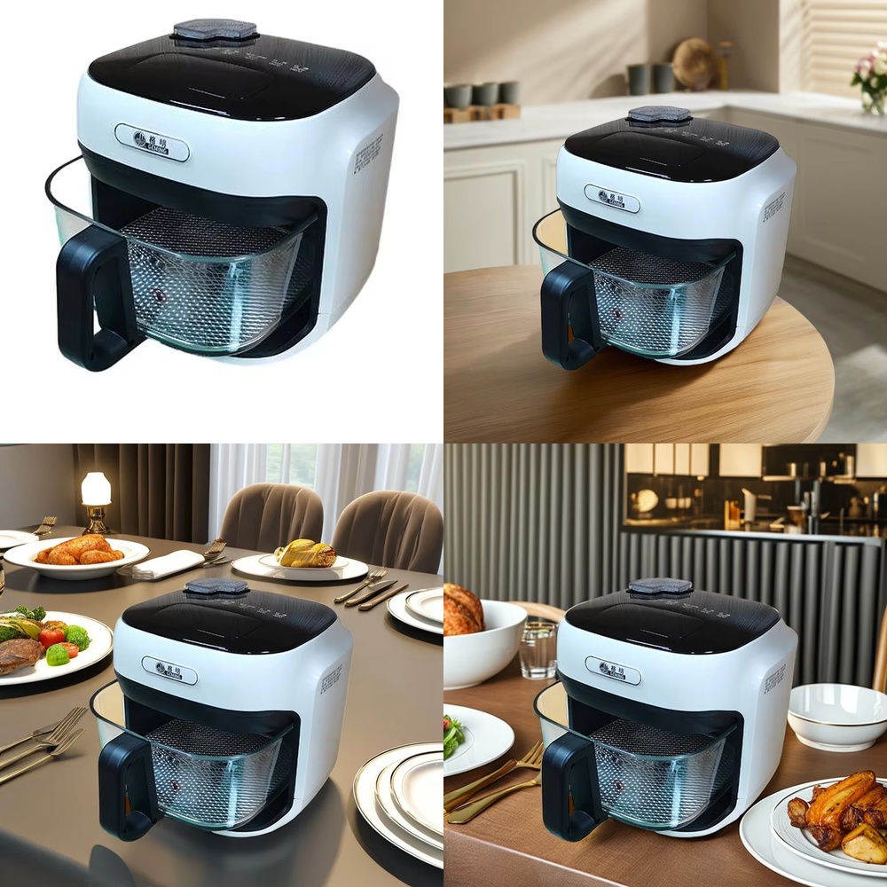 Air Fryer - Silver Crest 8L Plastic Olievrije Elektrische