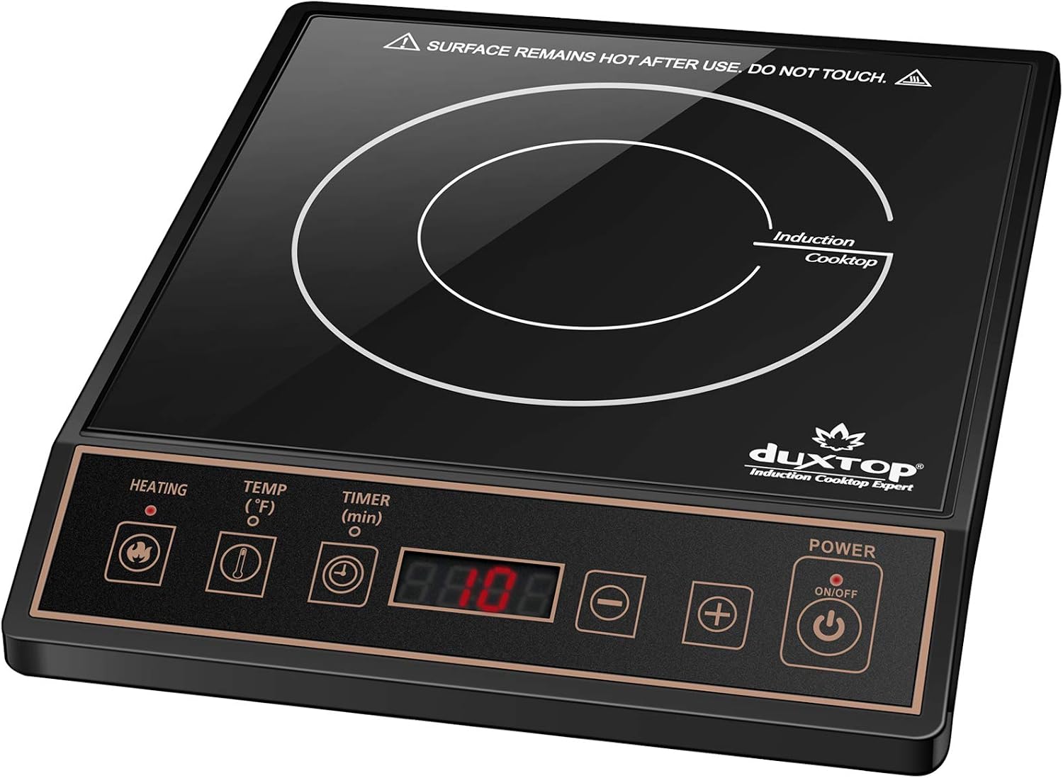 Induction Cooktop Portable - 1800W draagbare inductiekookplaat, goudkleurig 9120MC/BT-M20B