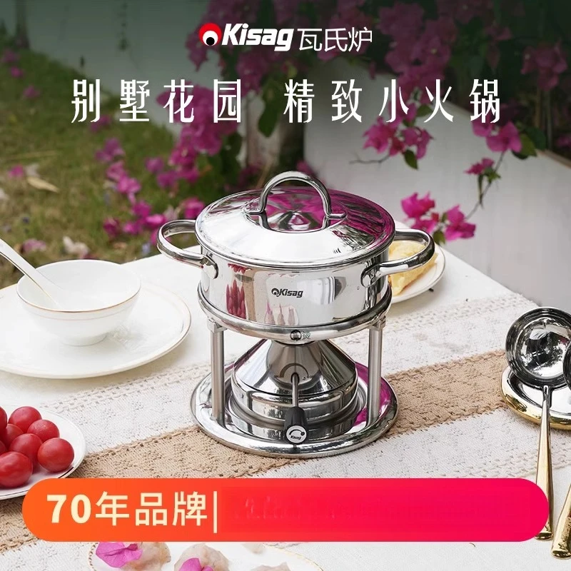 Induction Cooker - Opblaasbaar 15cm roestvrijstalen klein hotpotfornuis, één