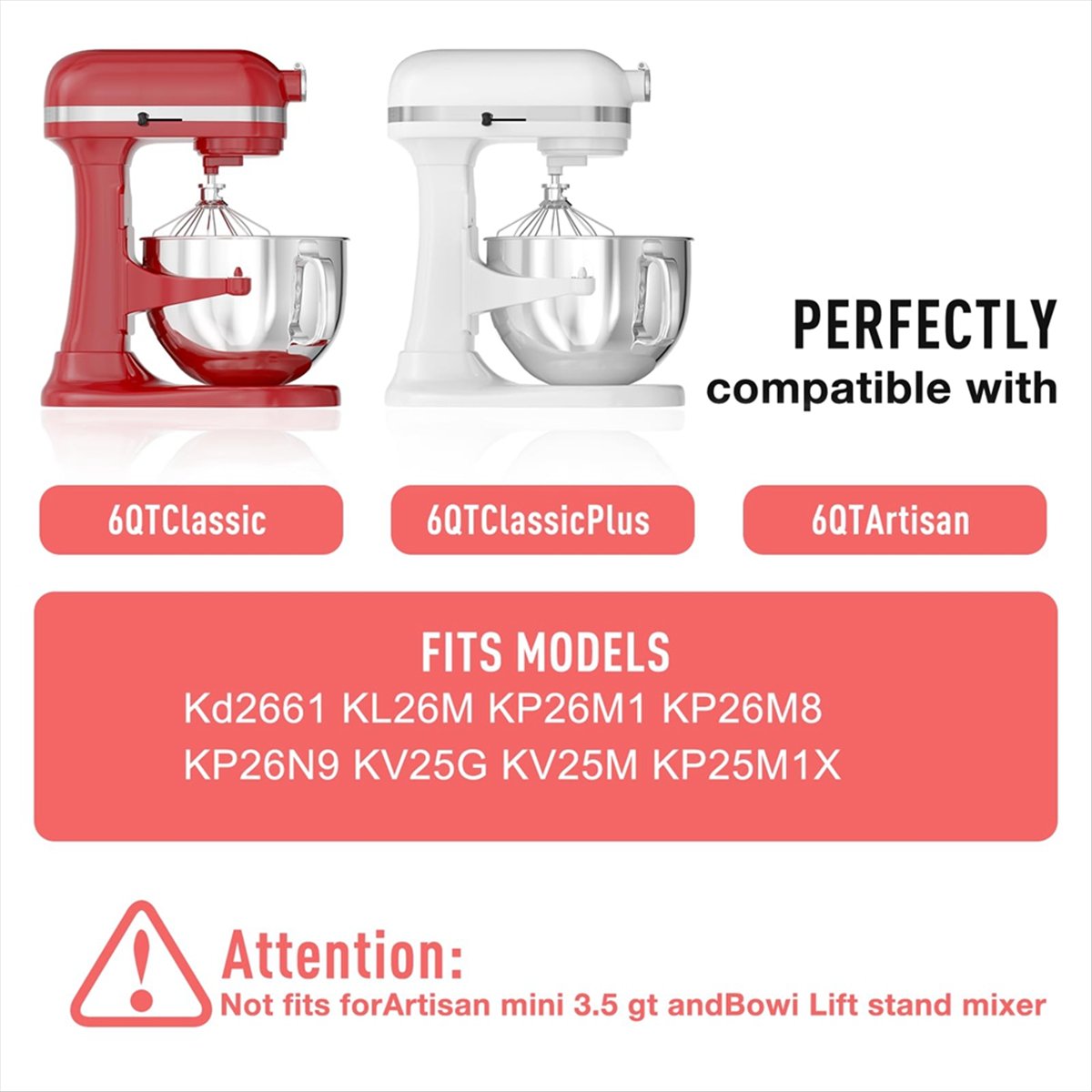6QT roestvrijstalen mengkom vo - Stand Mixer recensie en prijs