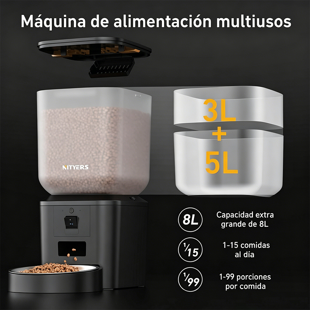 Nityers 8L Automatische Katten - Kitchen Appliances Video recensie en prijs