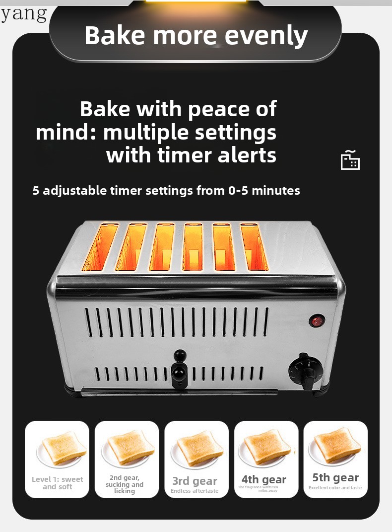 YJQ commerciële vierdelige bro - Toaster recensie en prijs